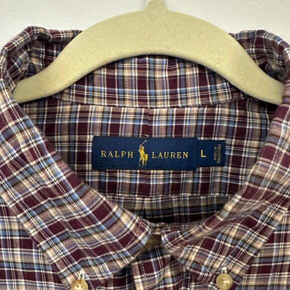 Ralph Lauren Plaid Men’s Button Down Shirt Large - Picture 5 of 7